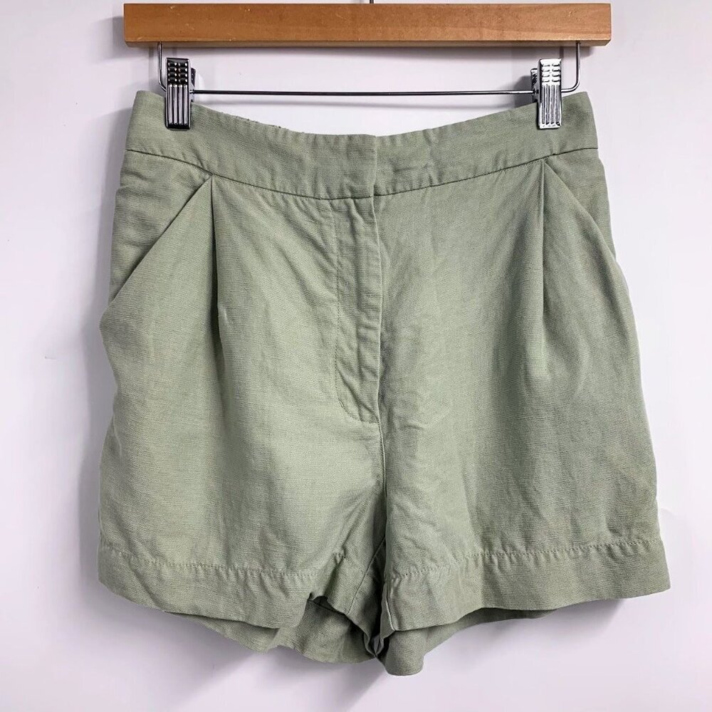 Aritzia Wilfred Women's Fable‎ Linen Blend Slash Pocket Shorts Size S